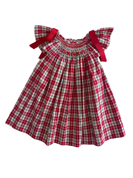Christmas Tartan Smocked Dress